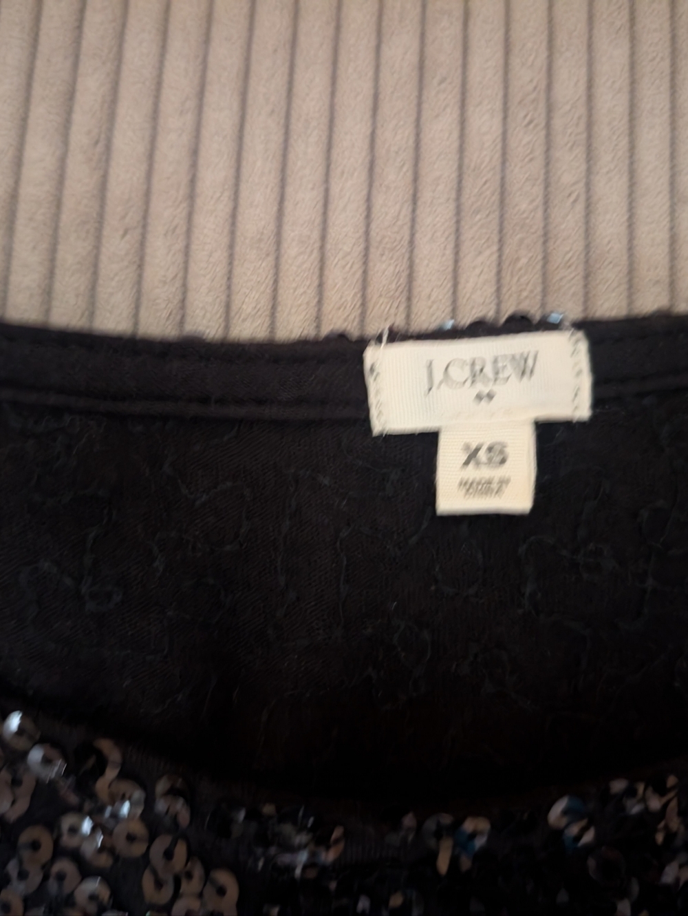 J. Crew Black Sequin Shirt - Picture 2 of 5